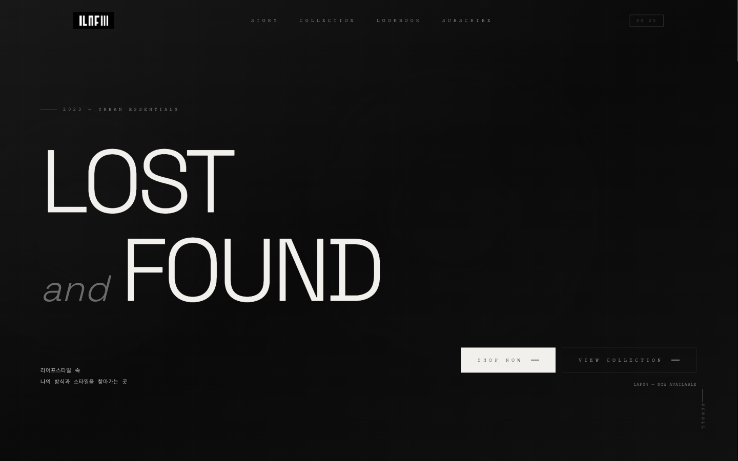 LOST and FOUND 웹사이트 미리보기